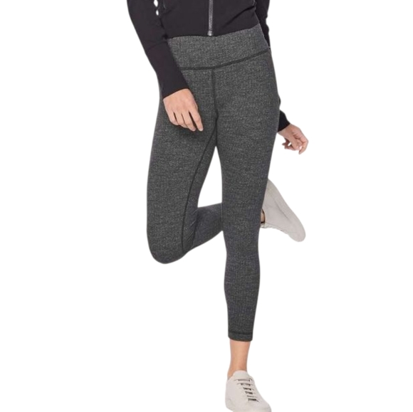 Lululemon Wunder Under Hi-Rise 7/8 Tight 25" - Variegated Knit Black - Picture 2 of 11